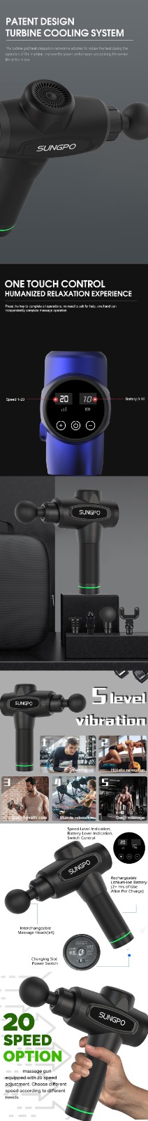 SUNGPO smart massage gun with good price for exercise-1