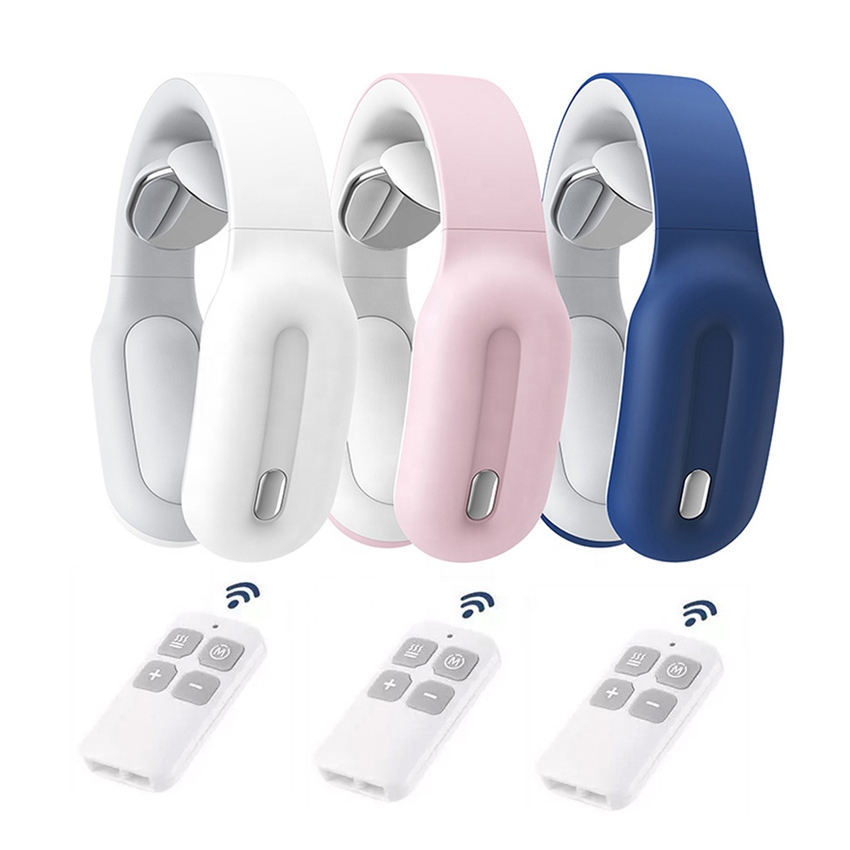 Powerful wireless Mini Electric EMS Neck Massager Intelligent Remote Control Heating electronic Smart Neck Massager