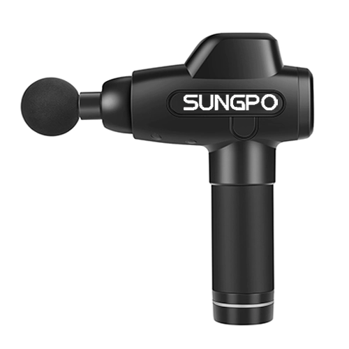 New design SUNGPO 24V 6pcs 18650 battery impulse mini sports cordless deep tissue massage gun v2 tm cord massage gun