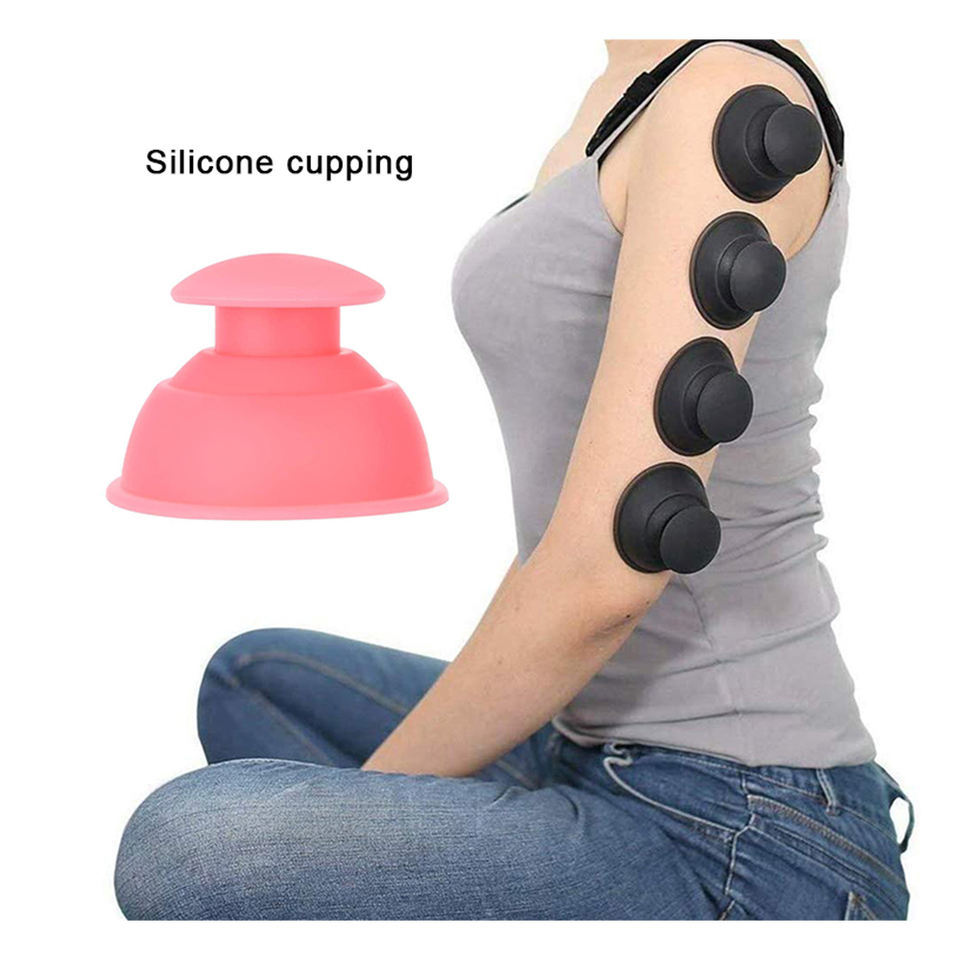 New chinese suction health cups facial therapy vacuum massage sets silicone cupping