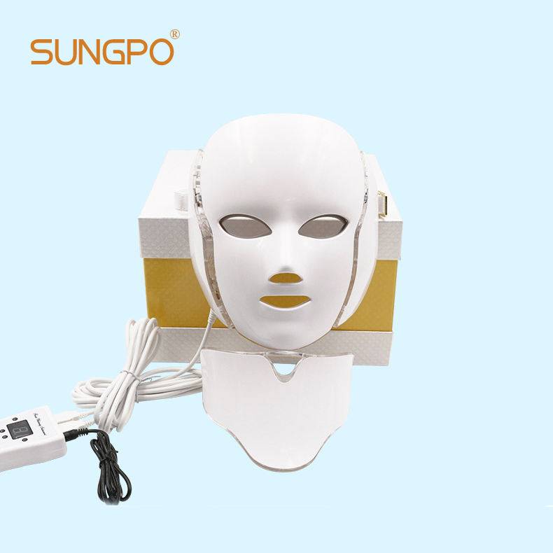 Hot Seller Facial Neck Mask Whitening Massager 7 Colors Light Photon Skin Care SUNGPO Wholesale